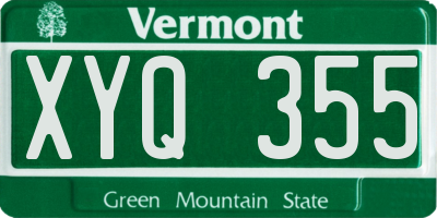 VT license plate XYQ355
