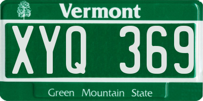 VT license plate XYQ369