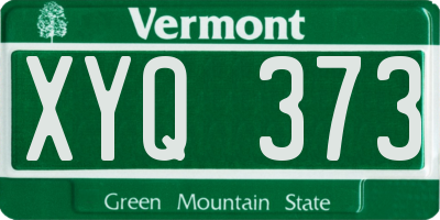 VT license plate XYQ373