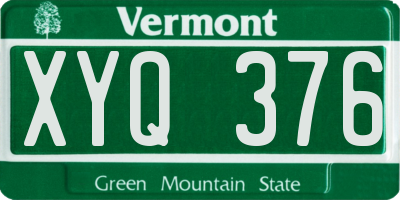 VT license plate XYQ376
