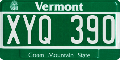 VT license plate XYQ390