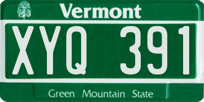 VT license plate XYQ391