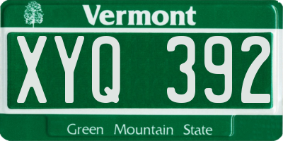 VT license plate XYQ392