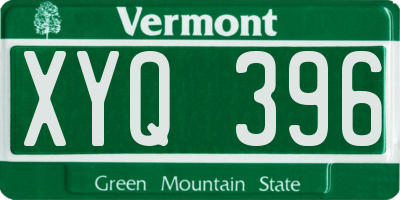 VT license plate XYQ396