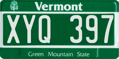 VT license plate XYQ397