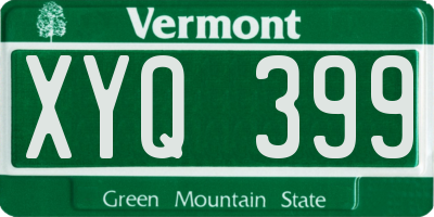 VT license plate XYQ399
