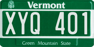 VT license plate XYQ401