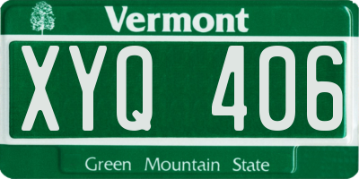 VT license plate XYQ406