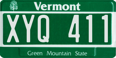 VT license plate XYQ411