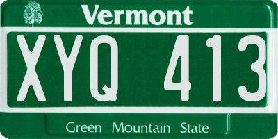 VT license plate XYQ413