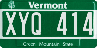 VT license plate XYQ414
