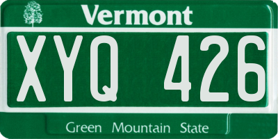 VT license plate XYQ426