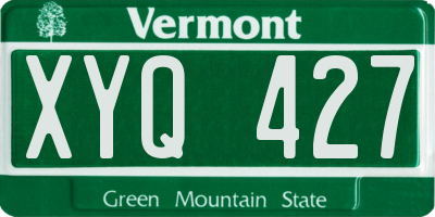 VT license plate XYQ427