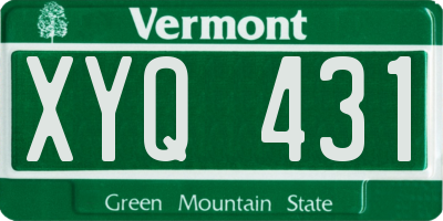 VT license plate XYQ431