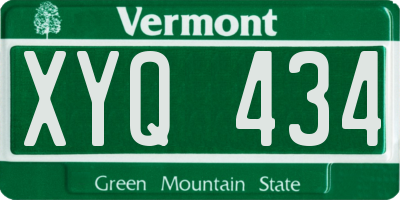 VT license plate XYQ434