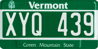 VT license plate XYQ439