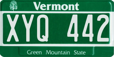 VT license plate XYQ442