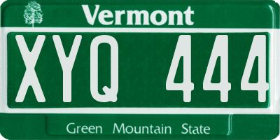 VT license plate XYQ444
