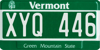 VT license plate XYQ446