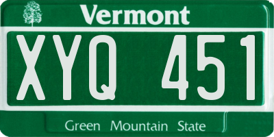 VT license plate XYQ451