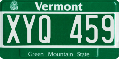 VT license plate XYQ459