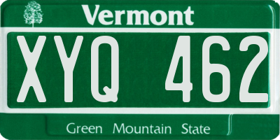 VT license plate XYQ462