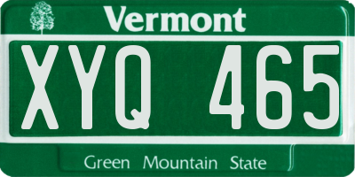 VT license plate XYQ465