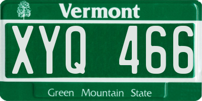 VT license plate XYQ466