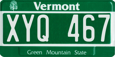 VT license plate XYQ467