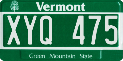 VT license plate XYQ475