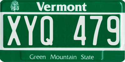 VT license plate XYQ479