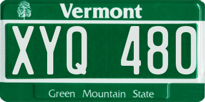 VT license plate XYQ480