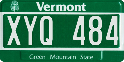 VT license plate XYQ484
