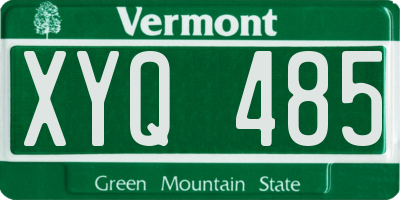 VT license plate XYQ485