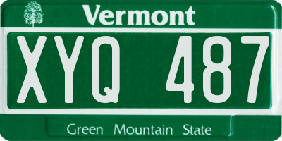 VT license plate XYQ487