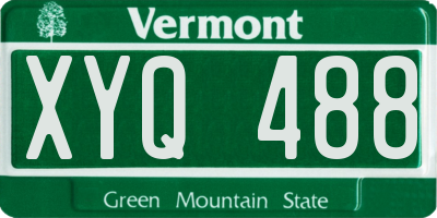 VT license plate XYQ488