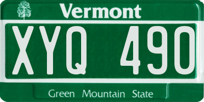 VT license plate XYQ490