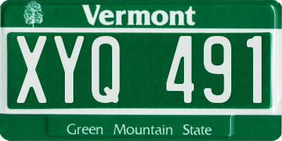 VT license plate XYQ491