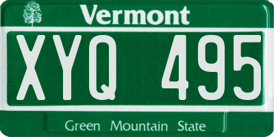 VT license plate XYQ495