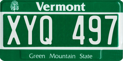 VT license plate XYQ497