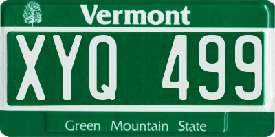 VT license plate XYQ499