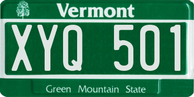 VT license plate XYQ501