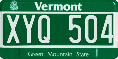 VT license plate XYQ504