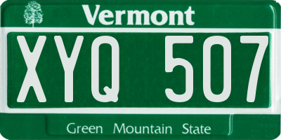 VT license plate XYQ507