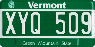 VT license plate XYQ509