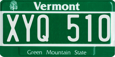 VT license plate XYQ510