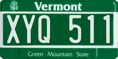 VT license plate XYQ511