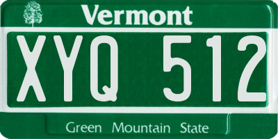VT license plate XYQ512