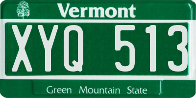 VT license plate XYQ513