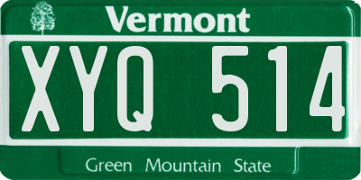 VT license plate XYQ514